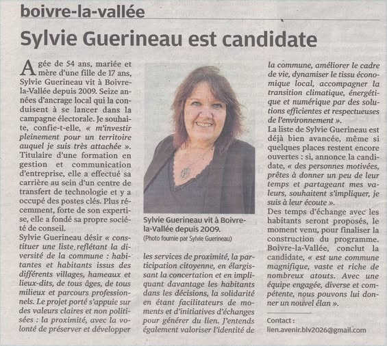 Article de la NR du mois de novembre